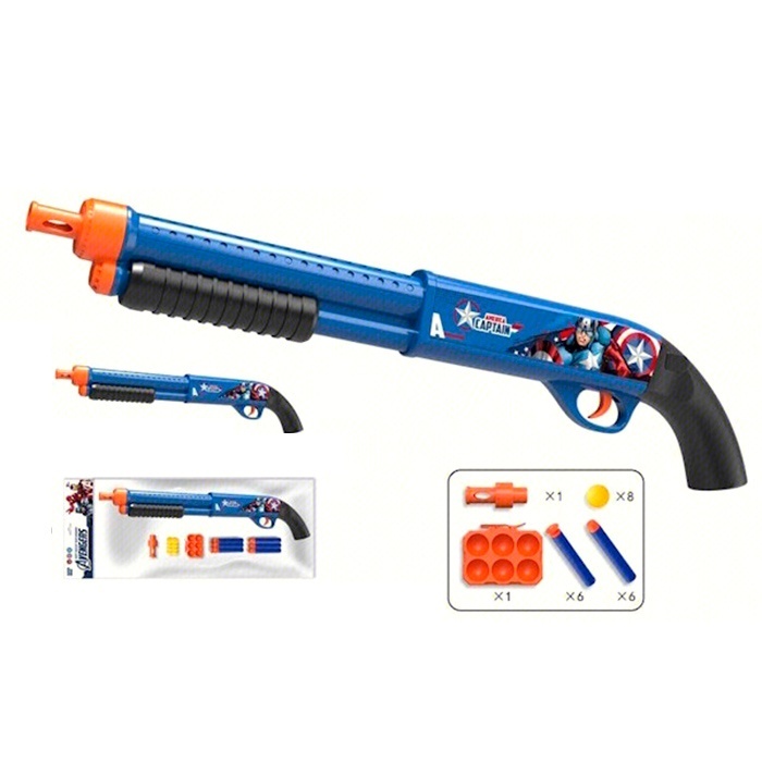 Рушниця 1118-1 (72шт) AV/CA, 52см, 3в1 (м'які кулі 6шт, м'які кулі-присоски 6шт, м'які кульки 8шт), у пакеті, 15-59-6см