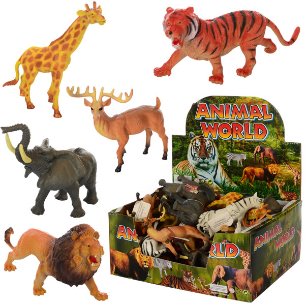 Тварини Y13 дикі, 6 видів, 24 шт. в диспл., 31-24-13 см.