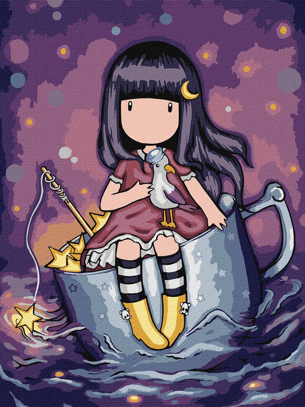 Набір для розпису по номерах для дітей "A Night's Quest Santoro Gorjuss Collection" 30х40см