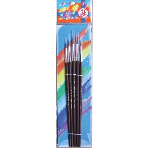 Набір пензликів 1Вересня ПОНІ, 5 шт. у наборі