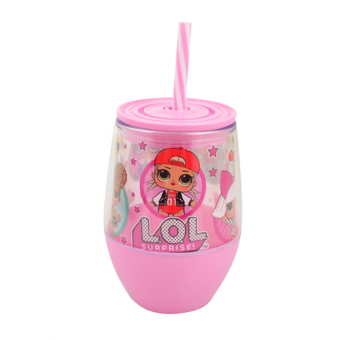 Тамблер YES "Sweety", 300мл., з трубочкою