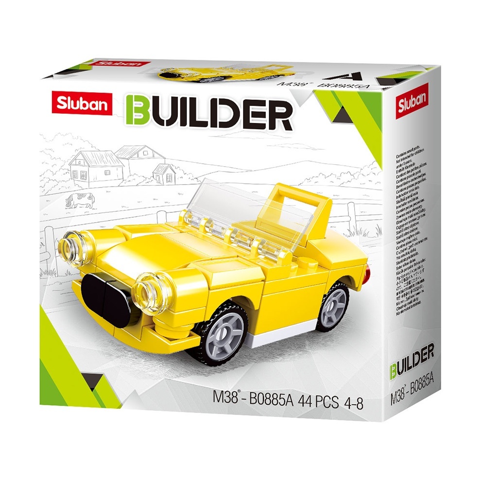 Конструктор SLUBAN M38-B0885A "Builder": спортивна машина Кобра, 44 дет.