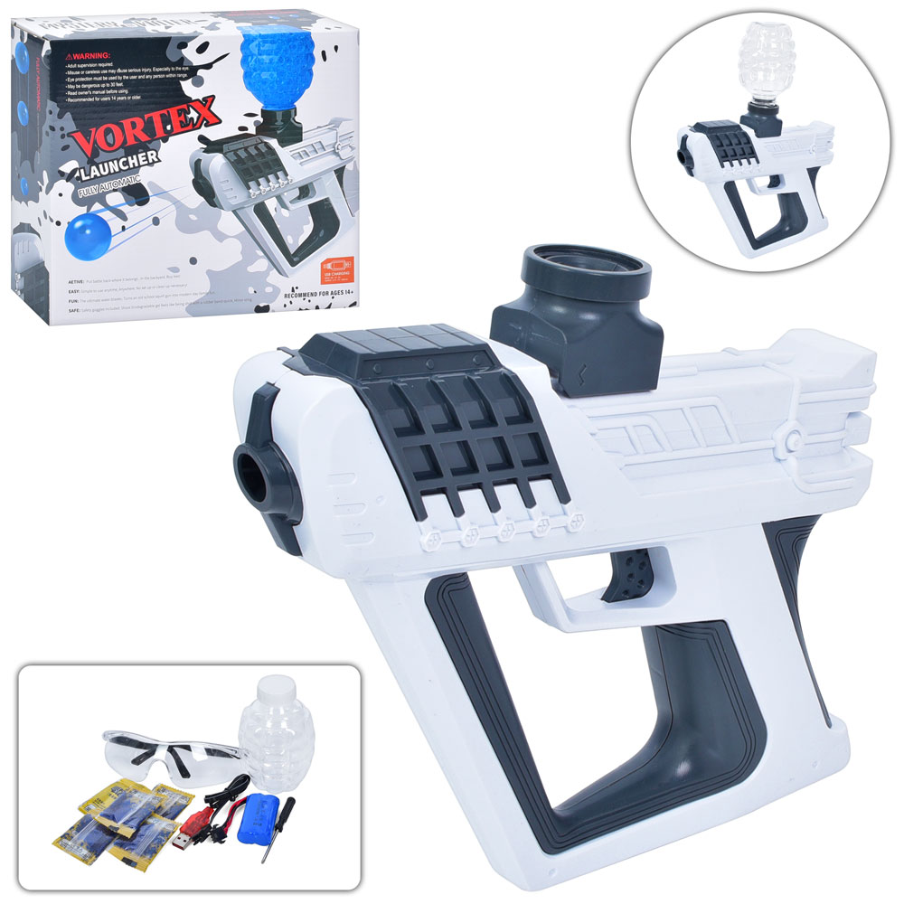 Пістолет 1102 акум., USB, стріляє водяними кулями, окуляри, кор., 23,5-20,5-7 см.