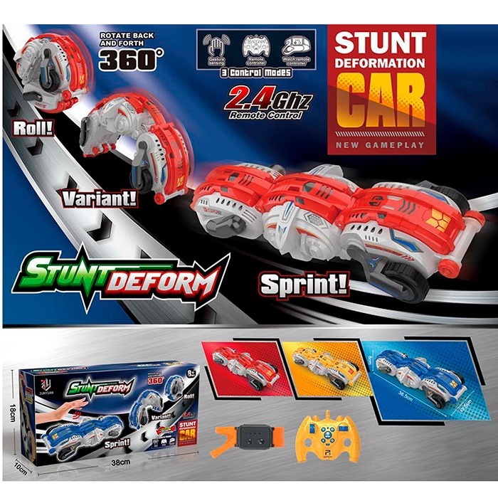 Машинка QX005Z радіокер.2,4G,акум.,2пульти(1-браслет),трюкова,реагує на руку,USB,3 кольори,муз.,кор.