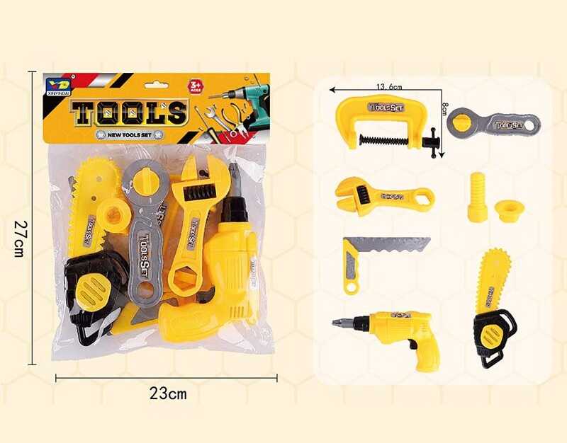 Фотография 1 товарной позиции интернет-магазина детских игрушек www.smarttoys.com.ua Набір інструментів 239-10 A (144/2) 8 елементів, в пакеті