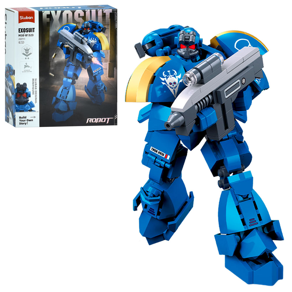 Конструктор SLUBAN M38-B1323 робот-воїн, 16см, фігурка, 260дет, в кор-ці, 22-23,5-6,5см