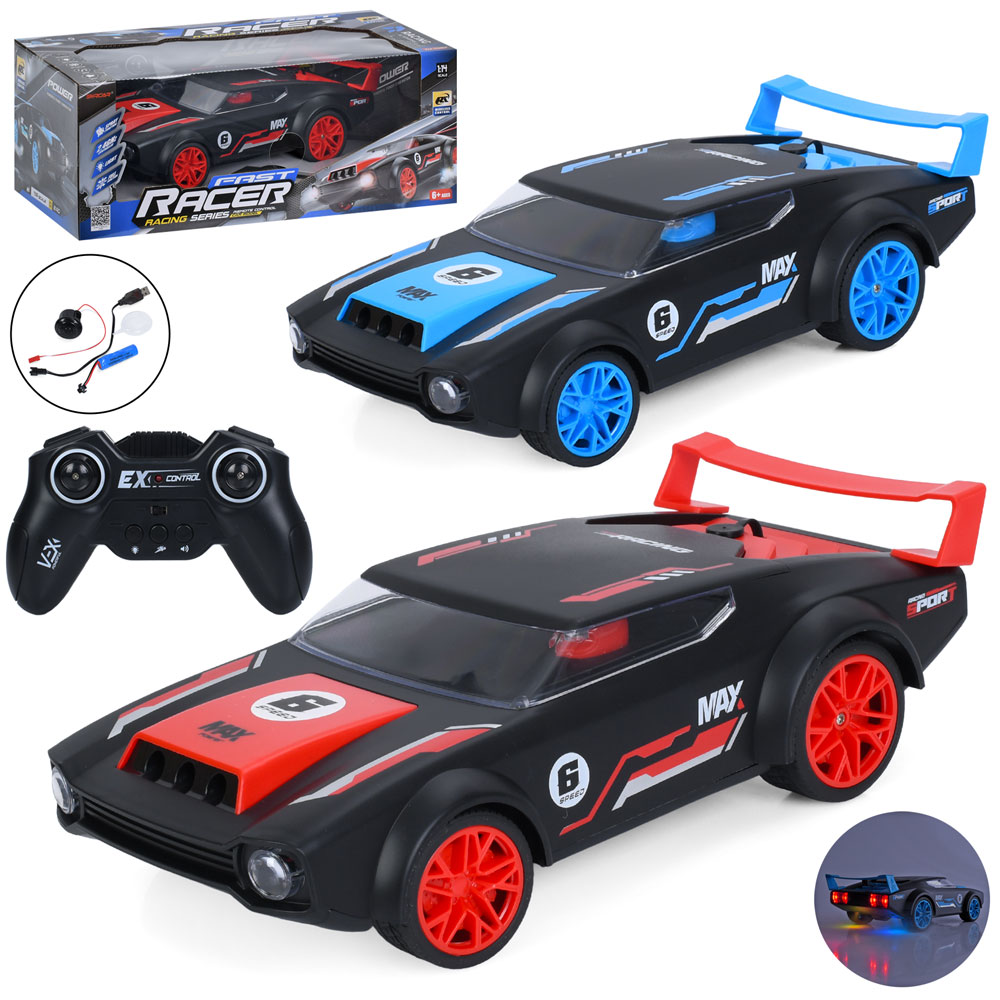 Машина 666-859Aрадіо/к2,4G,акум,31см, 1:14зв,світ,пара/дим, гум.колеса,USBзар.в кор-ці37,5-14,5-21,5