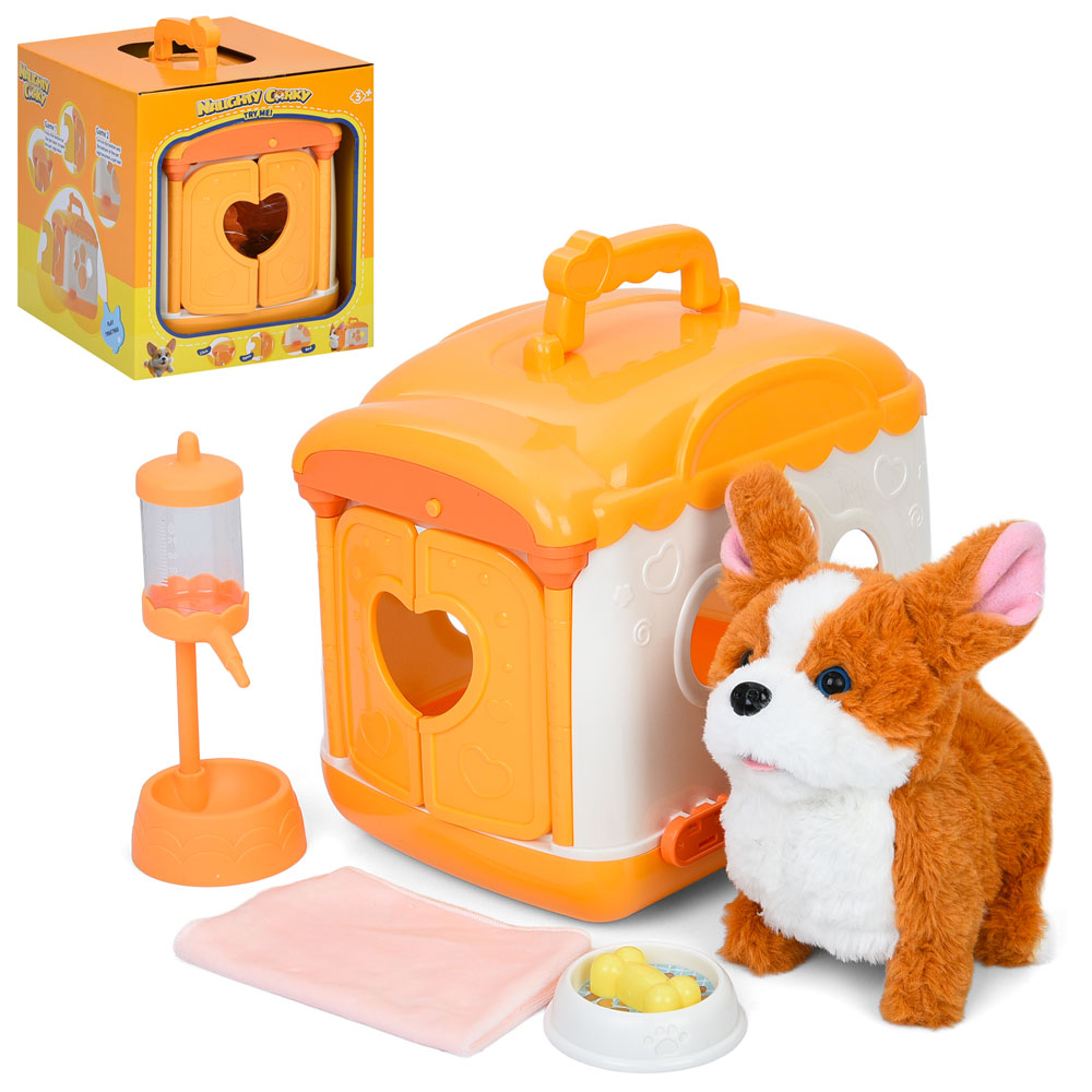 Тварина в переносці 933-210E собака,ходить,рух.голова,аксесуари,переноска,муз.,бат.,кор.,26-23-20,5с