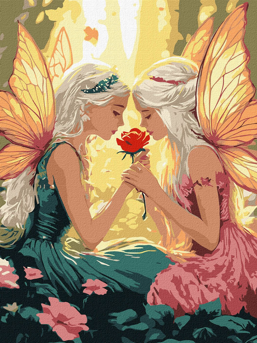 Набір для розпису по номерах "Феї серед квітів" 30х40см