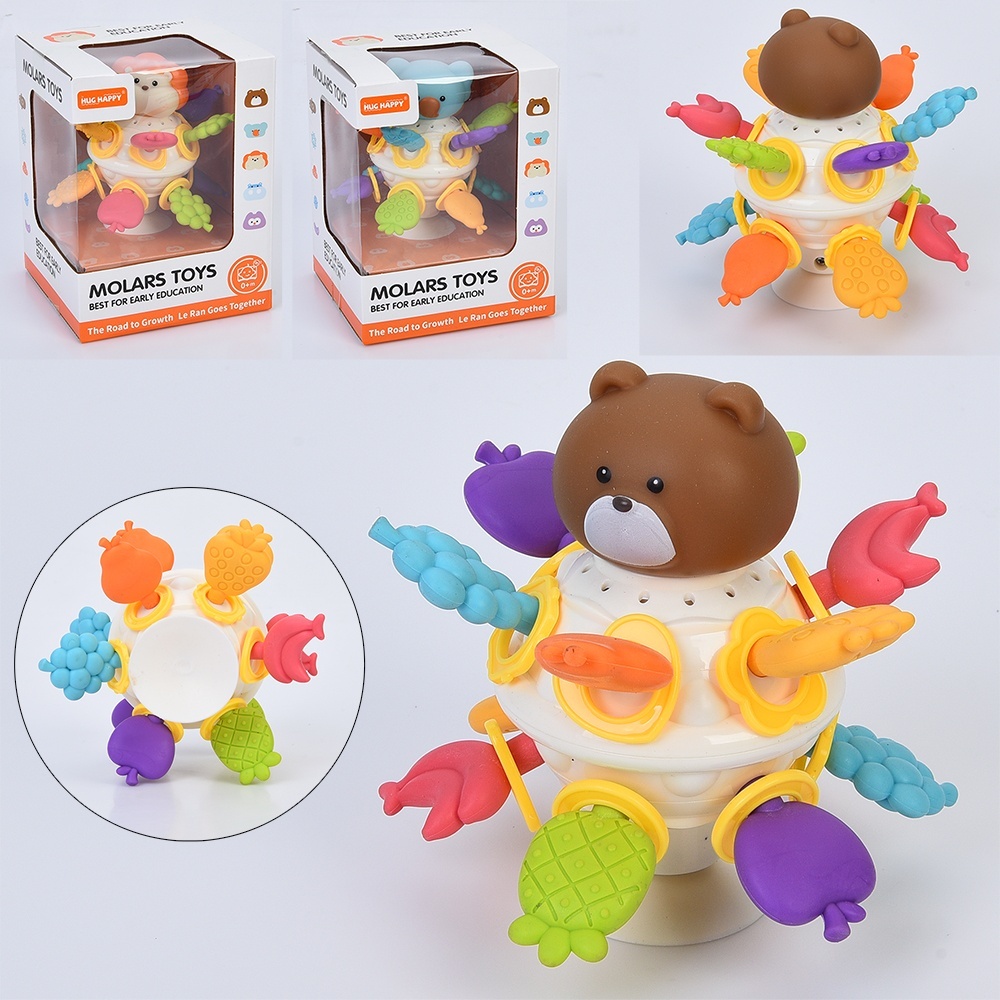 Гра YK7022A-B-C тварина,на присосці,текстурні деталі,рух. деталі,тріскачка,прорізувач, голова-пискав