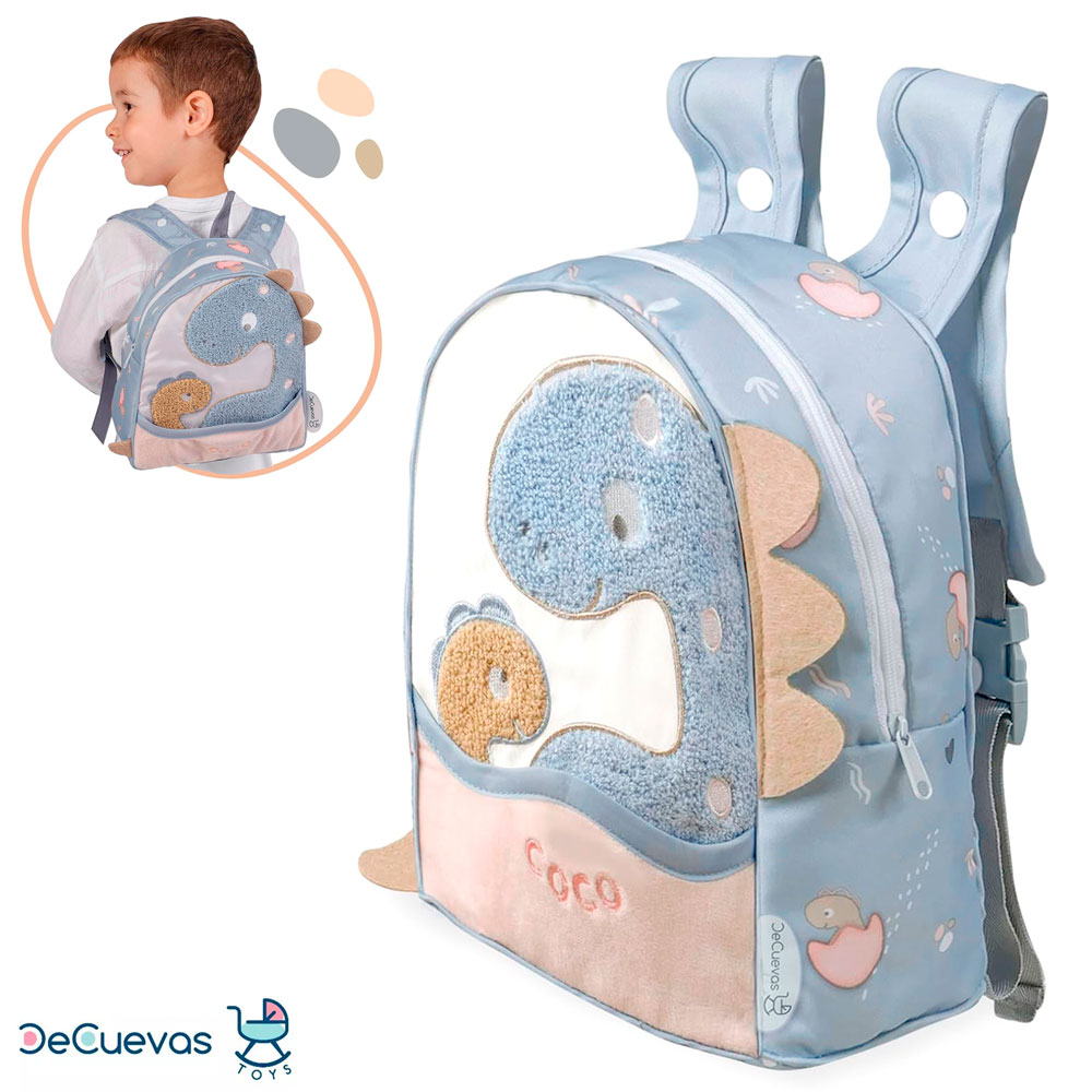 Рюкзак 10580 на візок для ляльки, застібка-блискавка,1 наружна кишеня,принт-динозавр,кул.,24-25-3см.