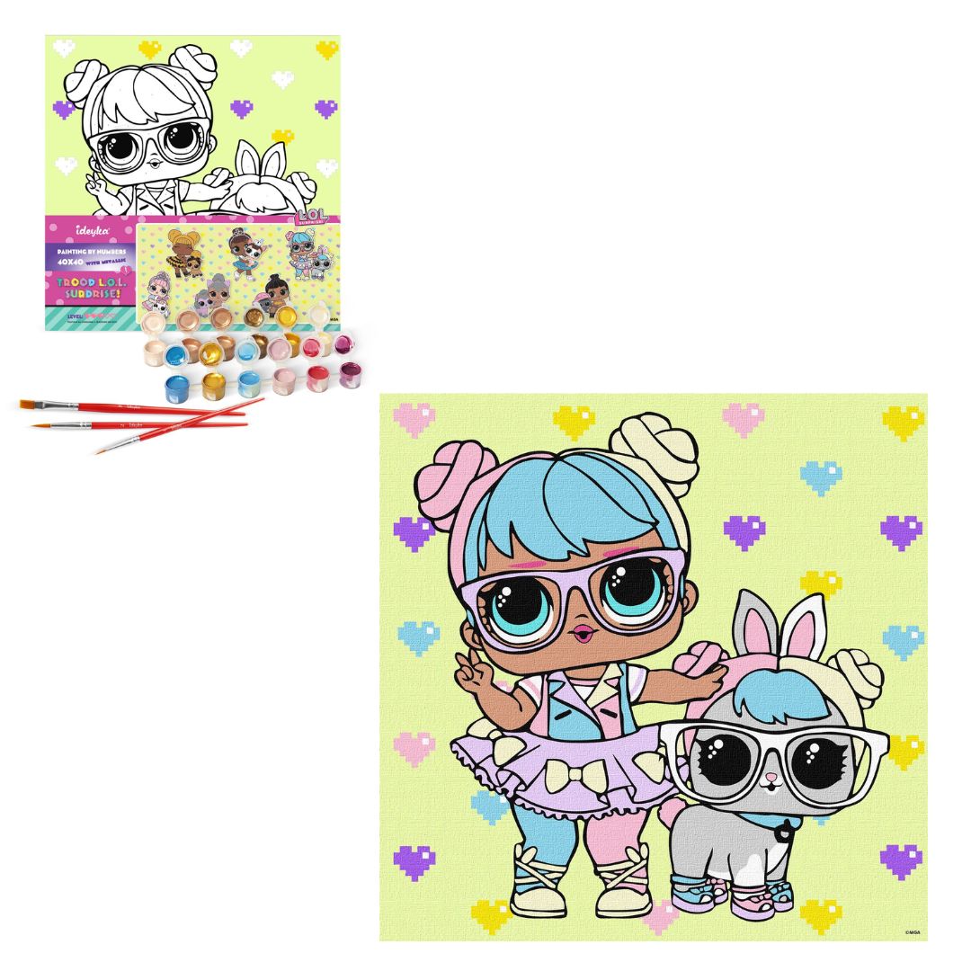Набір для розпису по номерах для дітей "L.O.L. Surprise! TroopSurprise BonBon With HopHop" 40х40 см