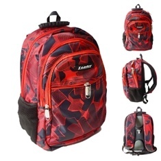 Рюкзак ортопедичний, Червоно-чорний, S, 38*28*16 см, Leader City, Д