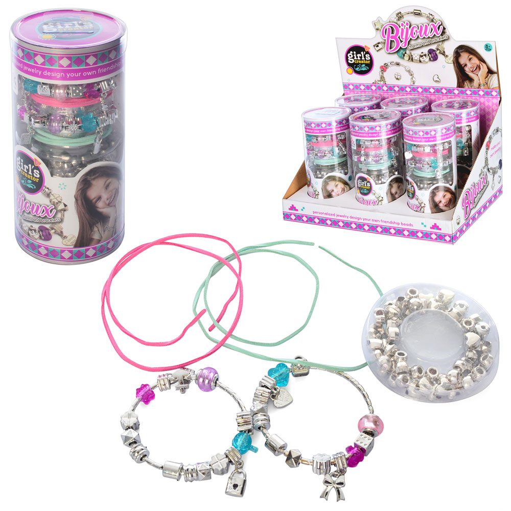 Бісер MBK-336 намистини, для плетіння браслетів, браслети, колба, 6 шт. в диспл., 31-18-22 см.