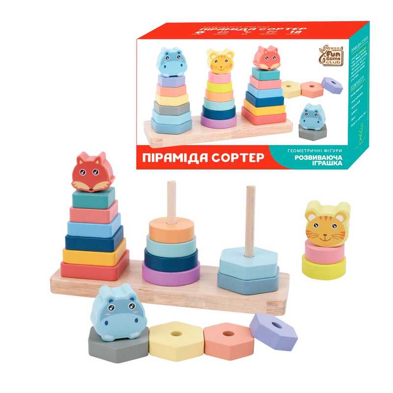 Фотография 1 товарной позиции интернет-магазина детских игрушек www.smarttoys.com.ua гр Піраміда сортер 69946 (48) 