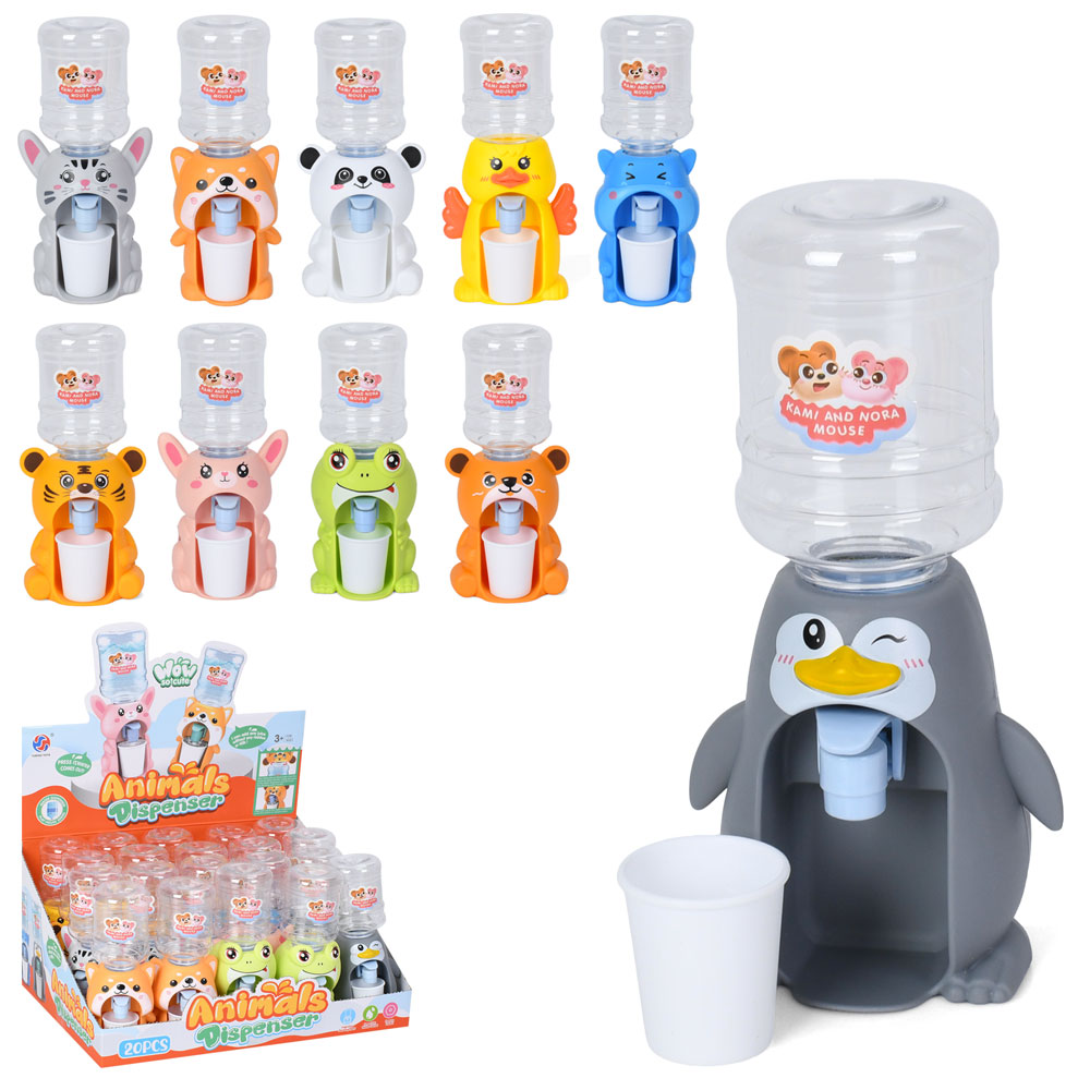 Кулер 2016-292 тварина, ллється вода, склянка,10 видів, 20 шт. в диспл., 35,5-18-27,5 см.