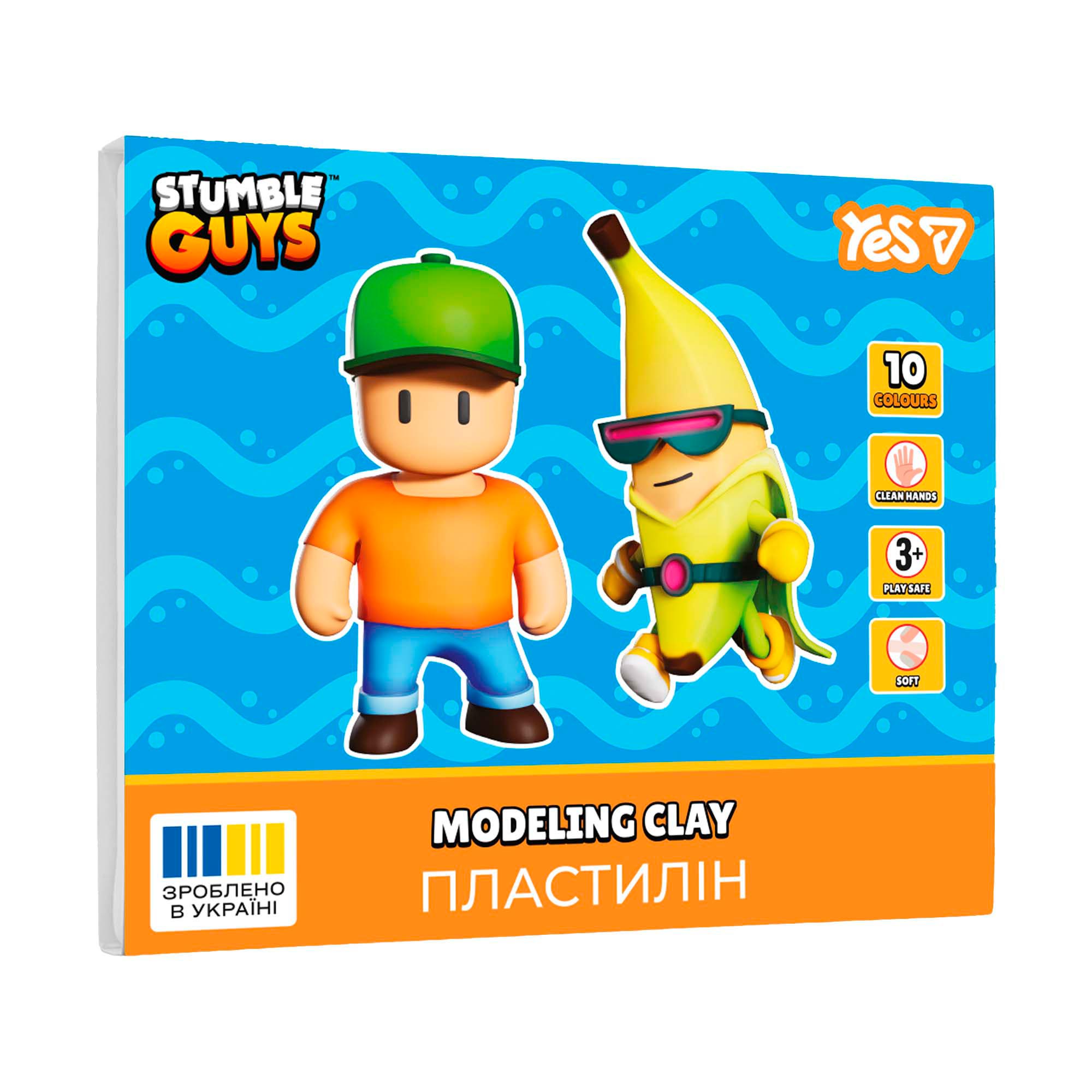 Пластилін Yes, 10 кол., 200г "Stumble Guys"