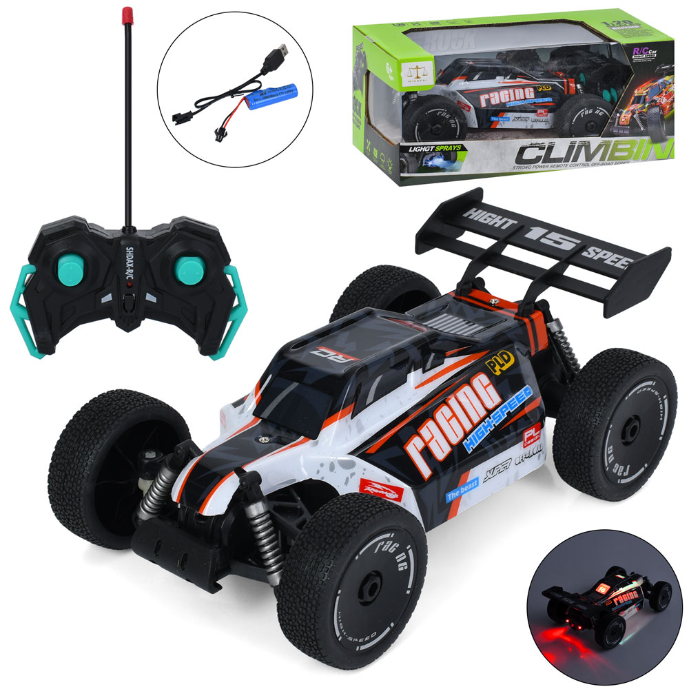 Машина 940-18A радіокер. акум, 1:20,пара/дим,корпус не б'ється, гум. колеса,USВ,світло,кор.,25,5-11