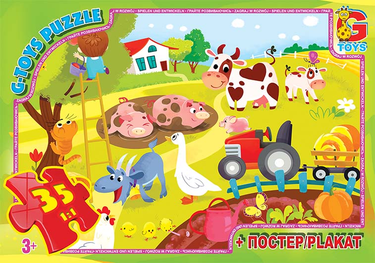 Пазл із серії "Вчимося з задоволенням: Життя на фермі". Це чудовий спосіб познайомити дитину з домашніми тваринами. Арт. GF05