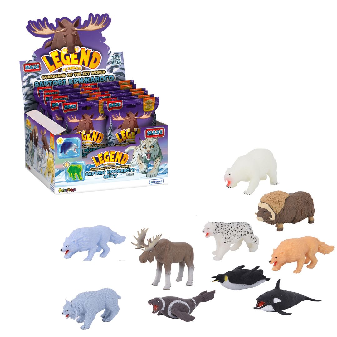 Стретч-іграшка у вигляді тварини серії LEGEND OF ANIMALS МАКСІ - ВАРТОВІ КРИЖАНОГО СВІТУ (в дисп.)