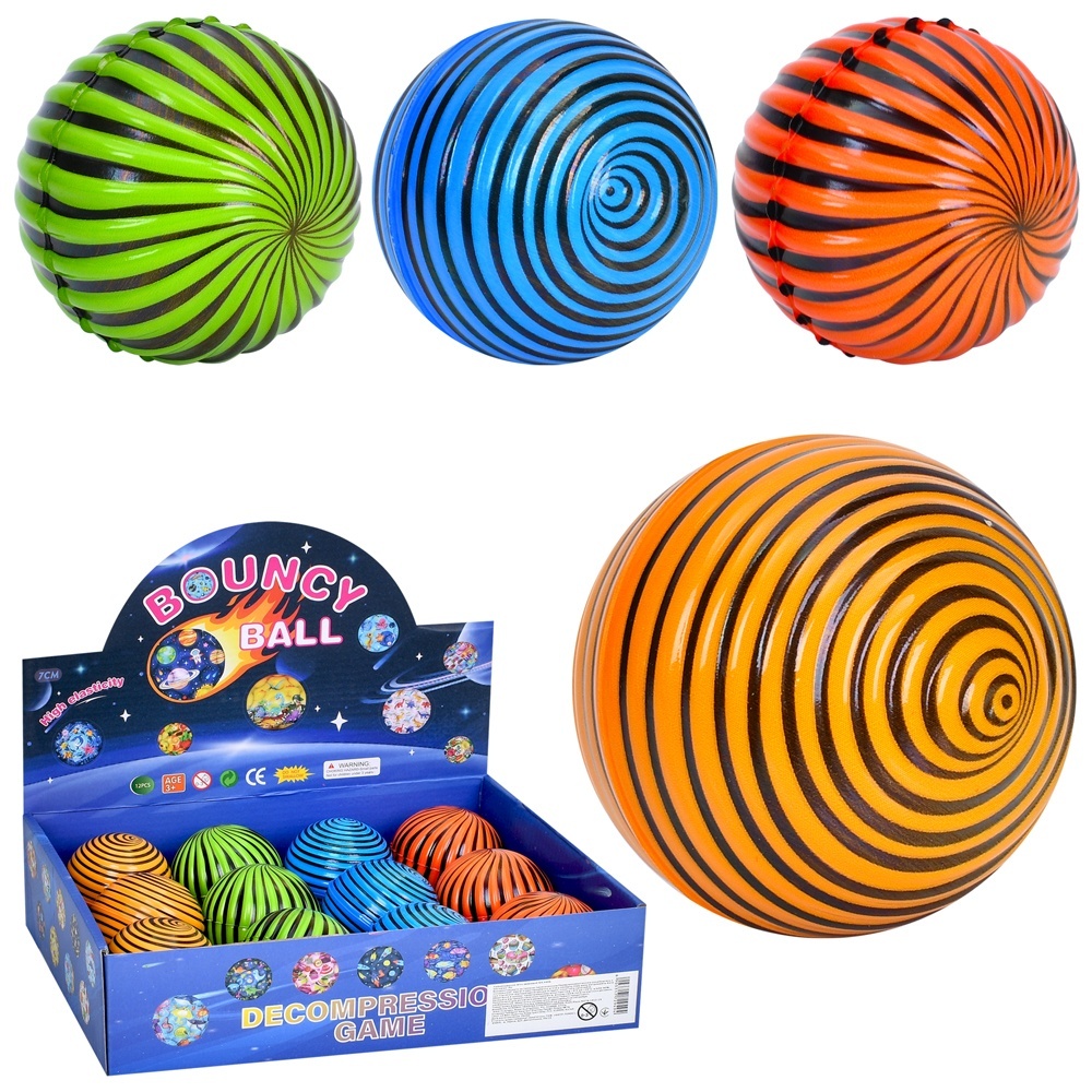 М'яч дитячий фомовий MS 4306 антигравітаційний, 4 кольори, 12 шт. в диспл., 28,5-21-7,5 см.