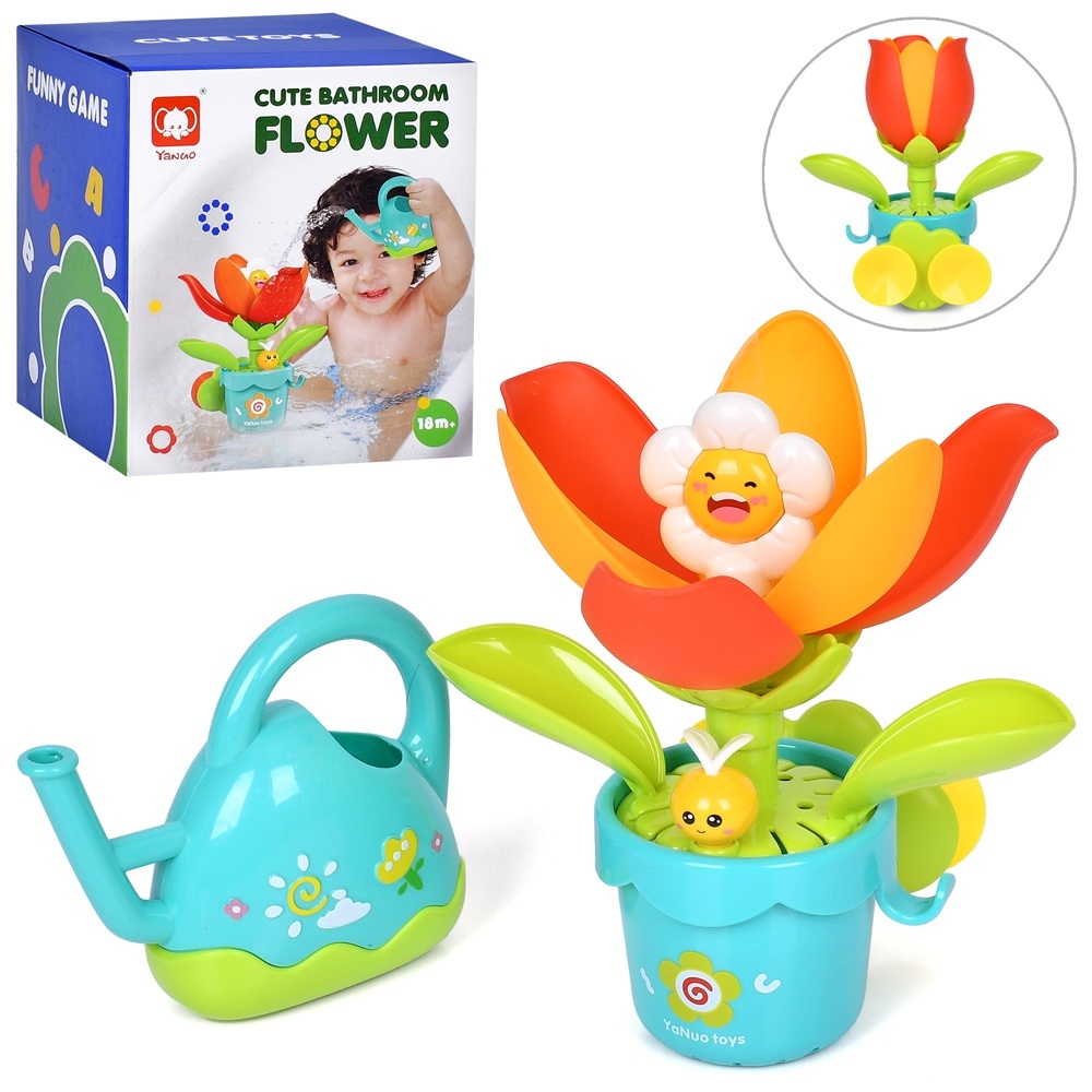 Гра для купання 850 квітка у горщику, присоска, лійка, кор., 17-15-15 см.