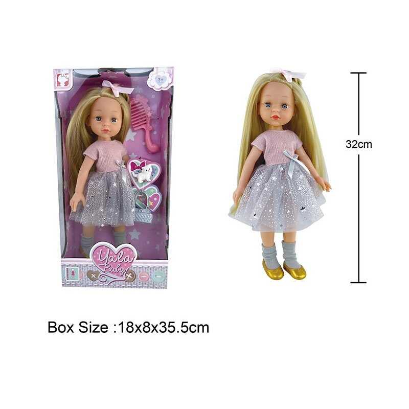 Фотография 1 товарной позиции интернет-магазина детских игрушек www.smarttoys.com.ua Лялька R 232 A (48) висота 32 см, аксесуари, зйомне взуття, в коробці