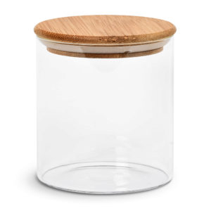 Банка з бамбуковою кришкою 550мл 8.5*10см., R92828/R10866-10