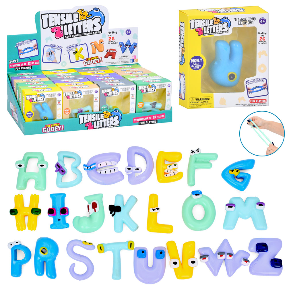 Гра 335-51 літера(англ.),антистрес,тягнеться,абетка-англ.,кор.,24шт.(мікс)в диспл.,38,5-22,5-11см