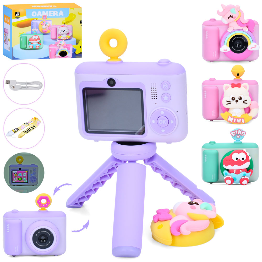 Фотоапарат XL890-1A-4A фото/відео,силіконовий чохол,2 камери,штатив,акум,USB,4види,,кор.,18,5-13-7см