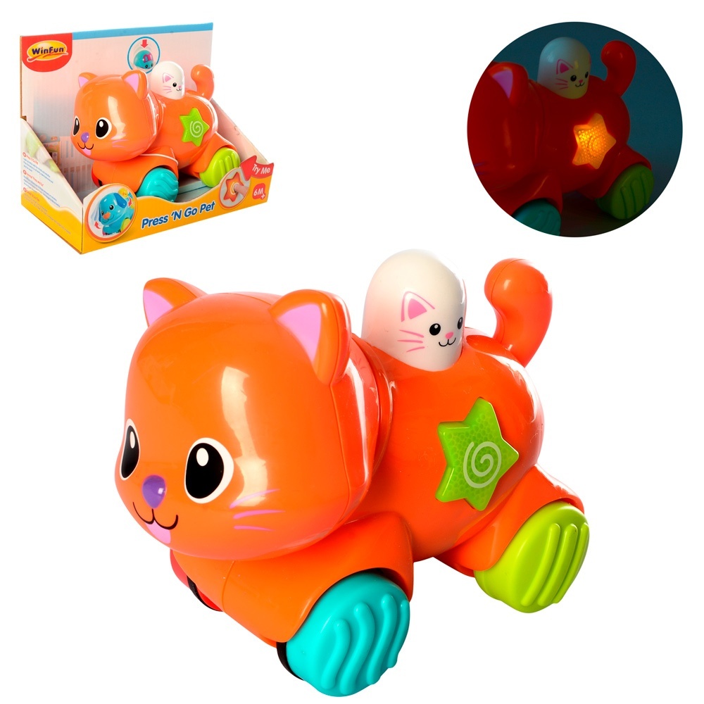 Тварина 0734-NL WinFun  їздить (на запуску), рухає головою, світло, муз., бат., кор.