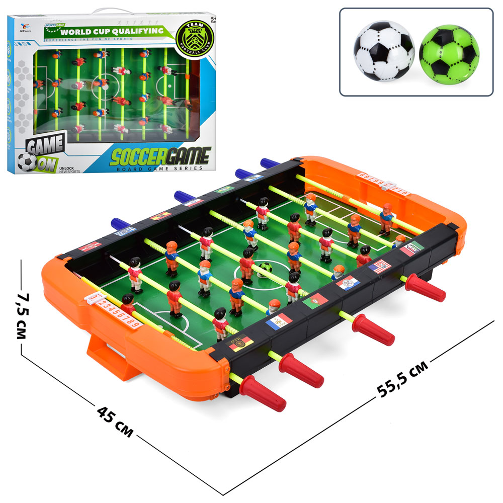 Футбол 2415 на штангах, ігрове поле, м'ячі, присоски, наліпки,шкала веден.рахунку,кор.,56,5-45,5-9см