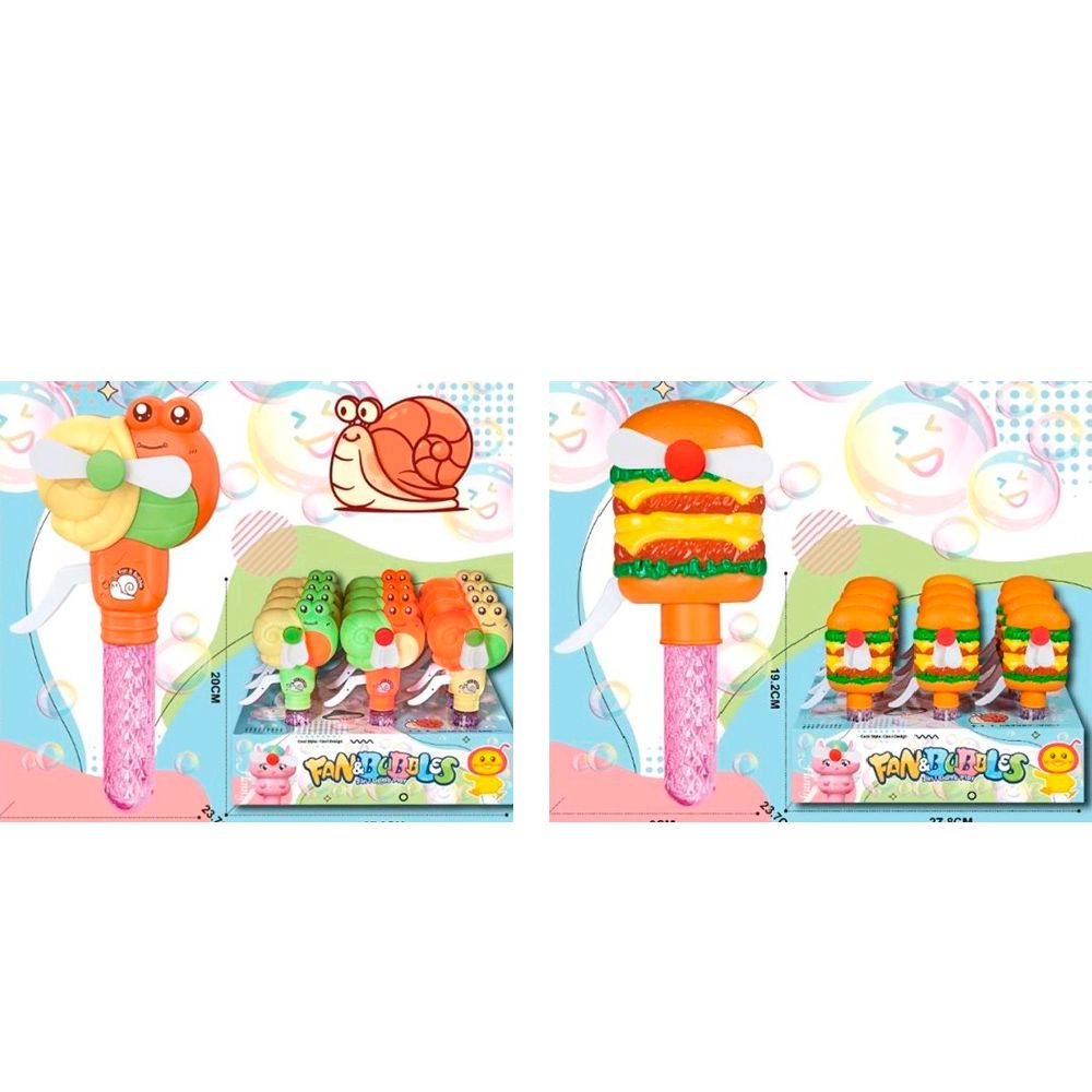 Мильні бульбашки 1986-67-86 меч,ручка-вентил(механіч)2 види диспл.равлик.бургер.3 кольори.диспл