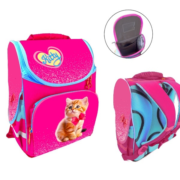 Ранець-короб ортопедичний, Котик 34*26*15см, Space, Д