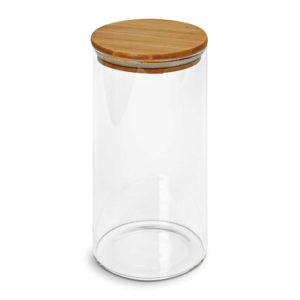 Банка з бамбуковою кришкою 1.3л 10*20см.,R92894