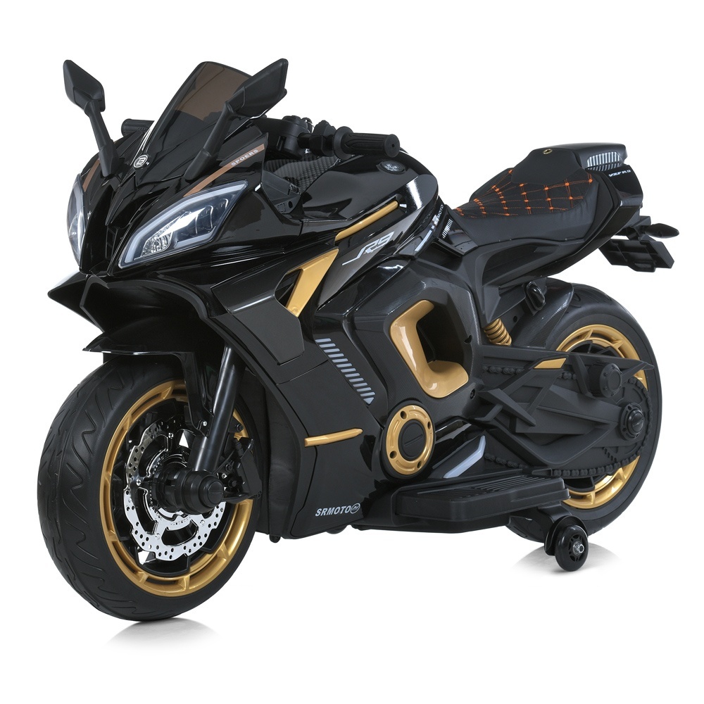 Мотоцикл M 5774ELS-2 2 мот.45W, 1акум.24V5AH, MP3, USB, кол.EVA, муз.,свiтло, шкiр.сид., фарб.чорний