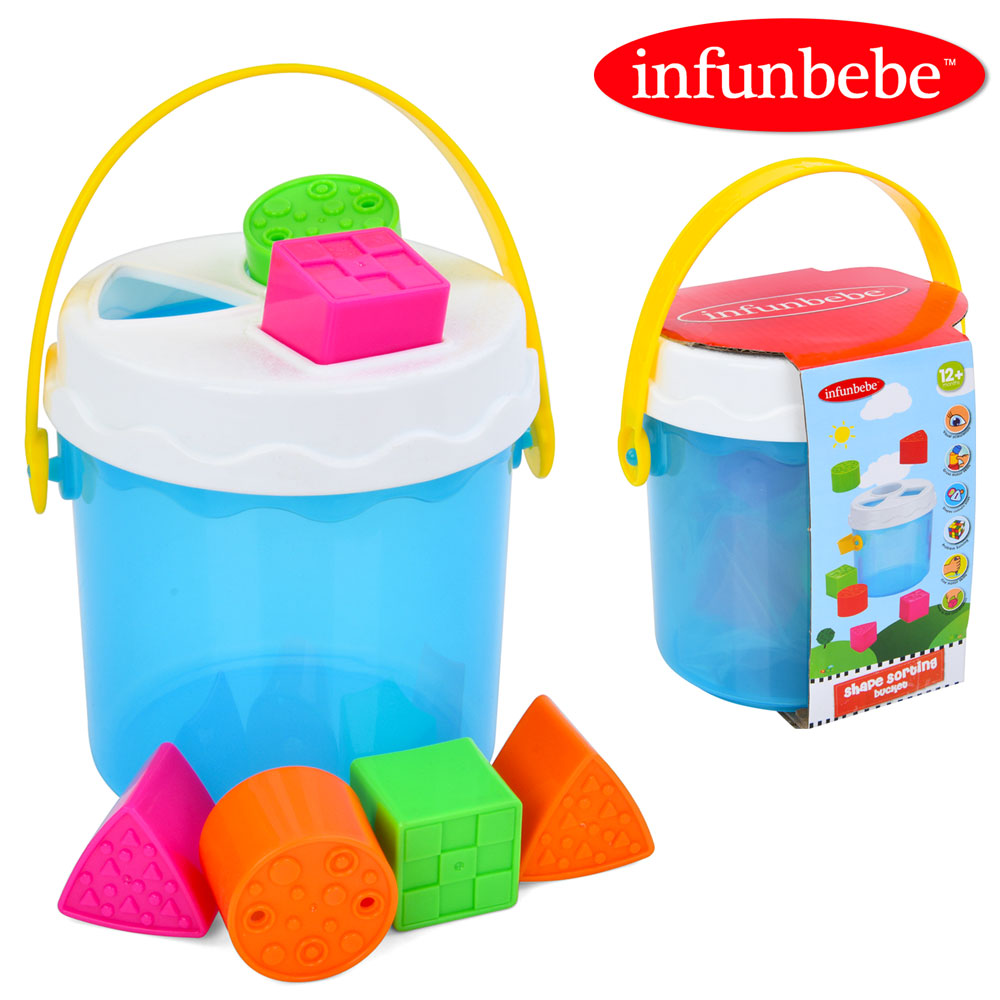 Сортер PL203-6 відро, фігурки, карт. обгортка, 15-14-15 см.