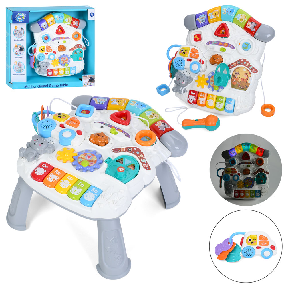 Центр розвиваючий 7763A ігр.стіл34-32-в21см,мікр,муз,світ,піан,шест.на бат-ці, в кор-ці, 42,5-42-7см
