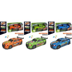 Машина JS167A-7B-67 інерція, 19см, 1:20, музика, звук, світло, гумові колеса, 3 види,бат.кор.