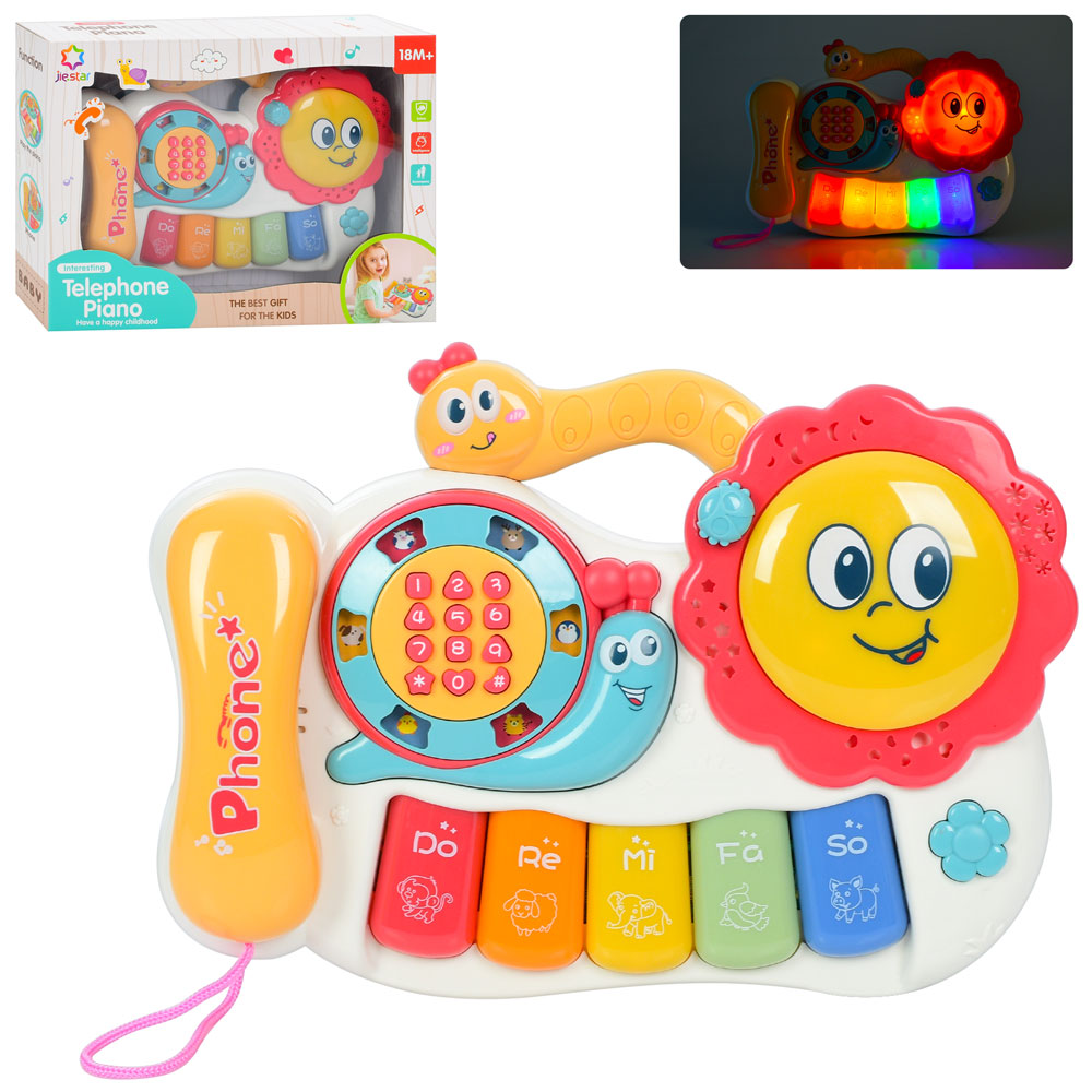 Піаніно 25821E телефон,барабан,4 реж.,рухливі деталі,2 реж. гучності,муз.(англ.),світло,бат.,кор.,34