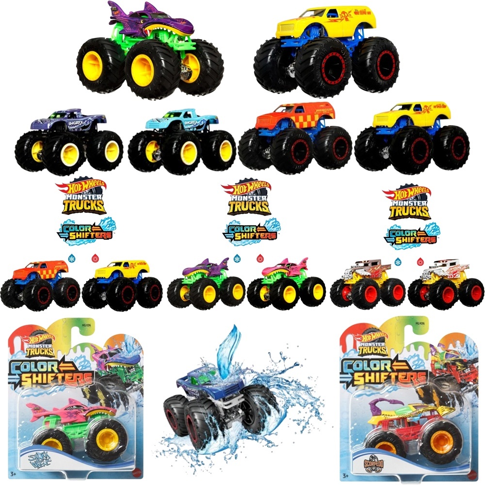 Машинка-позашляховик "Зміни колір" серії "Monster Trucks" Hot Wheels (в ас.)