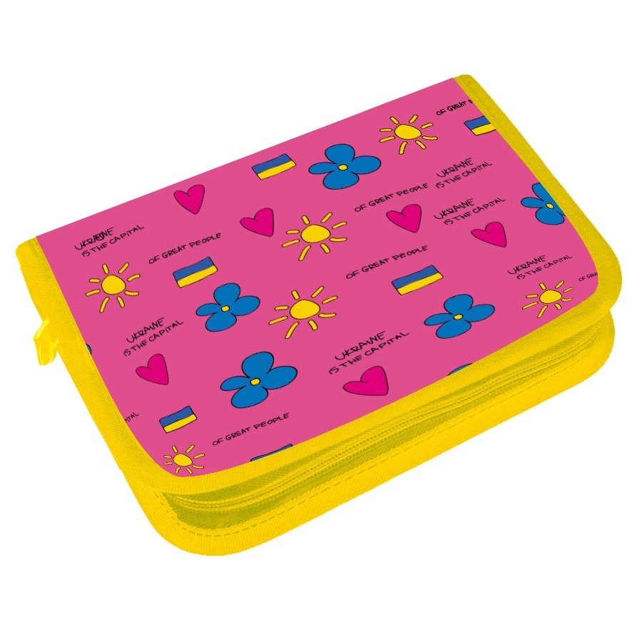 Пенал з двома відворотами "Мікс", 21*13,5,*4см., Hipe, Д