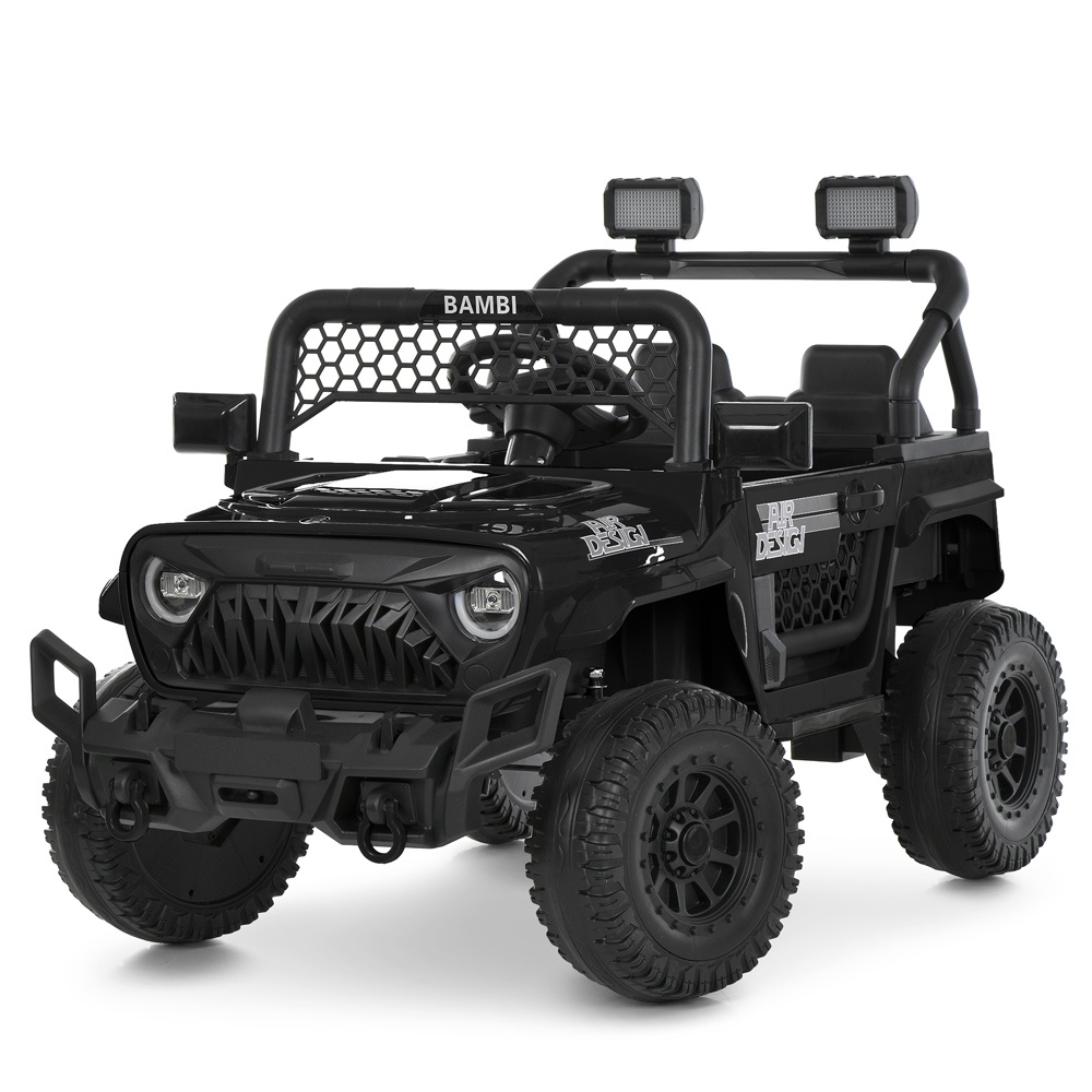 Джип M 6325EBLR-2 2,4G радіокер.1*12V9AH, 2*25W,MP3,USB,BT,TF,EVA,шкіра,світло,музика,чорний