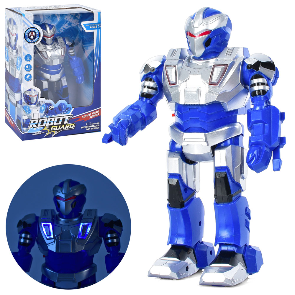 Робот EJ700 ходить, рухаються руки, муз., світло, бат., кор., 19-29-10 см.