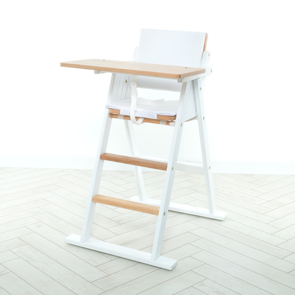 Cтільчик Step up білий 01-01 для годування, 3-х точ. ремені, білий.