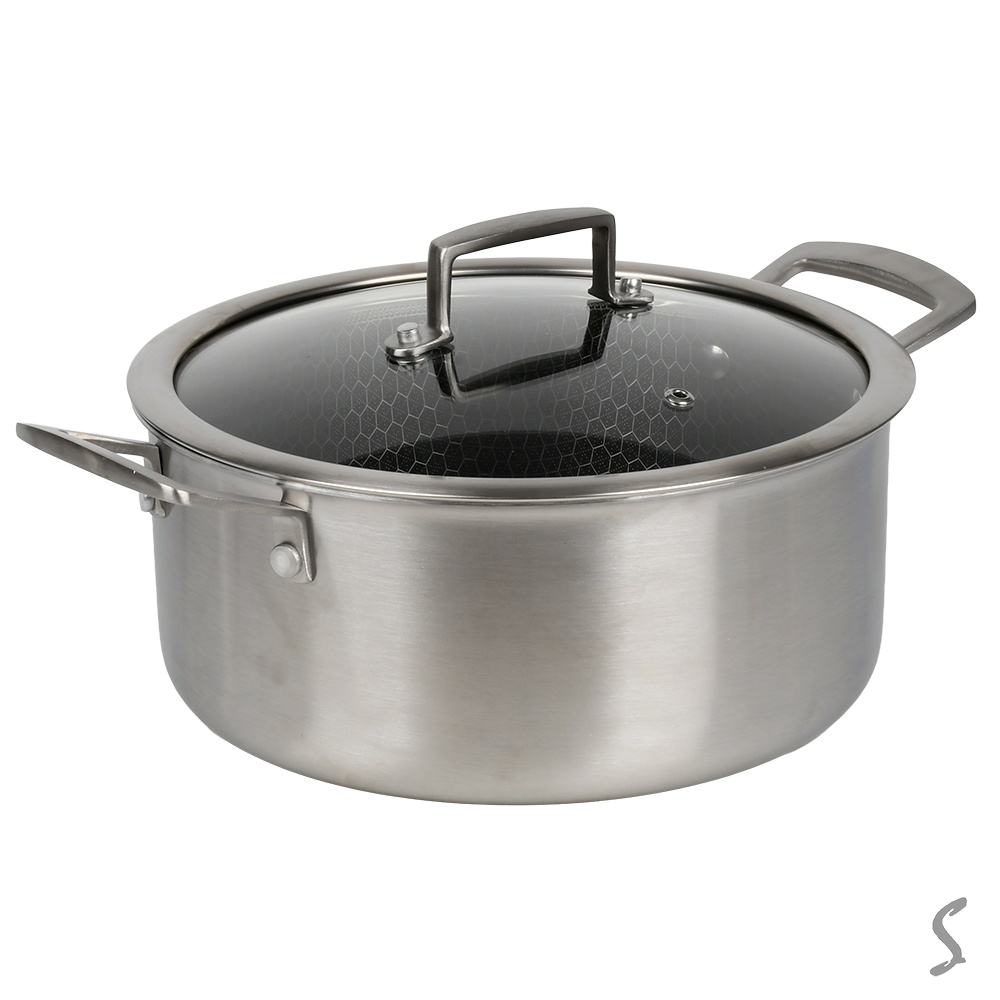 Каструля з антипригарним покриттям з кришкою "Соти" 4.7л (d24*11см) інд. дно, 10386-24