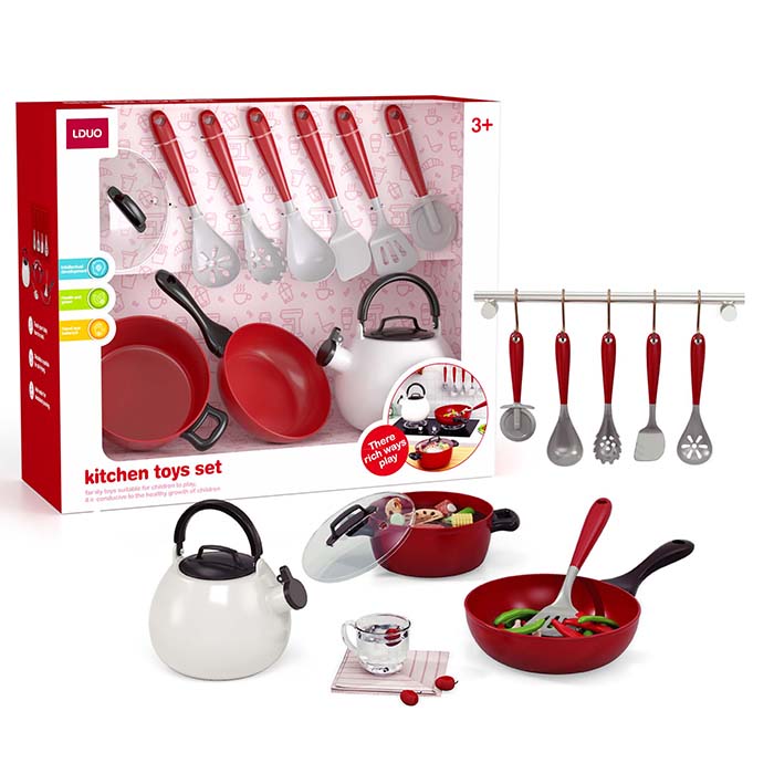 Набір посуду 86035 кастрюля, сковорідка, чайник, кухонний набір, 9 предм., кор., 40,5-33-13,5 см.