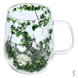 Чашка з подвійною стінкою "Dry flowers" 330мл., R10120