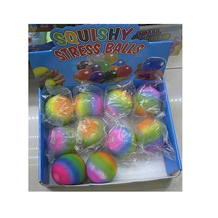 Іграшка MS 4140 антистрес, м'яч, борошно, мікс кольорів, кул. 12 шт.  в  диспл., 26-20-6,5 см.