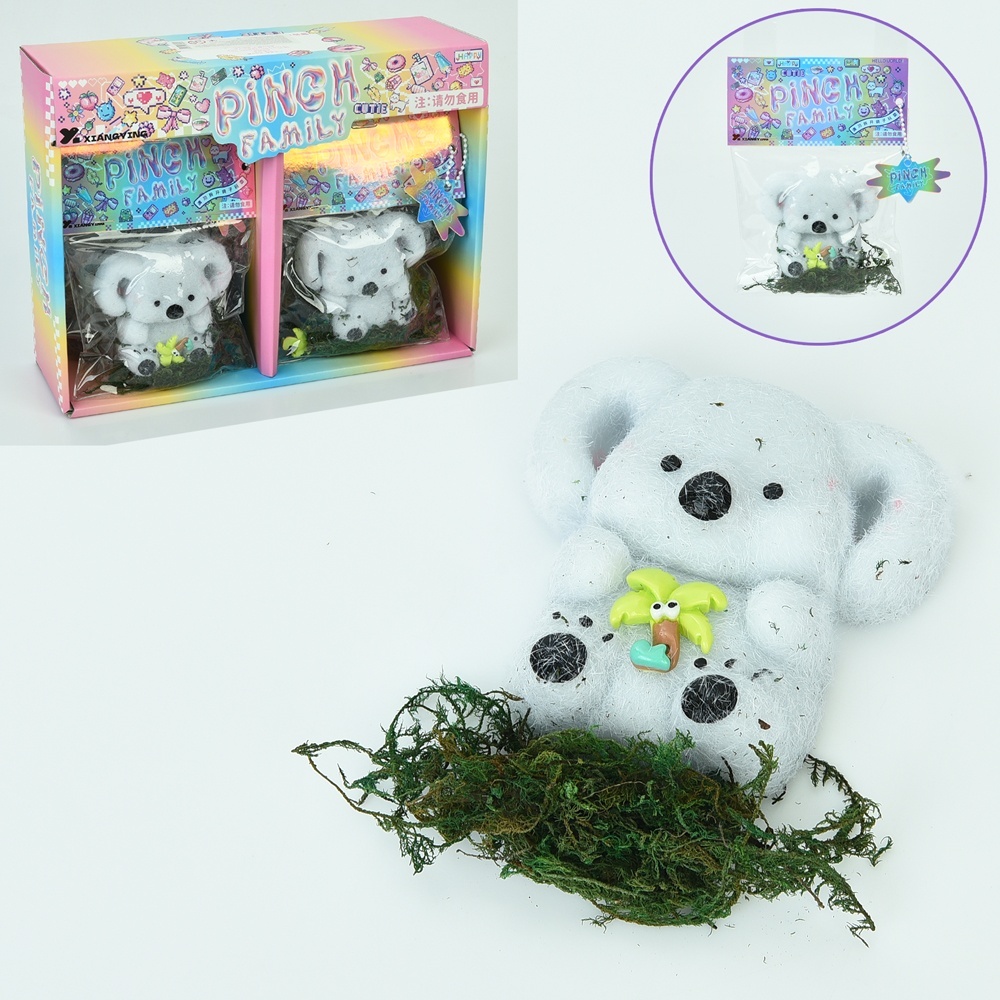 Іграшка MS 4428 коала, антистрес, мішура, кул., 10 шт. в диспл., 28-21,5-9 см.